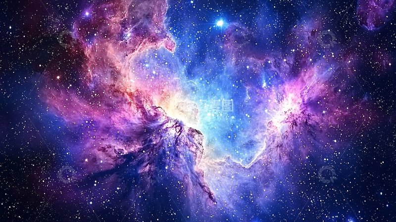 高清大图下载【趣麦麦图】绚丽多彩的宇宙星云