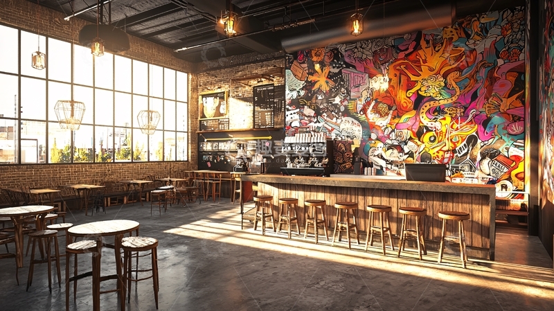 高清大图下载【趣麦麦图】工业风酒吧