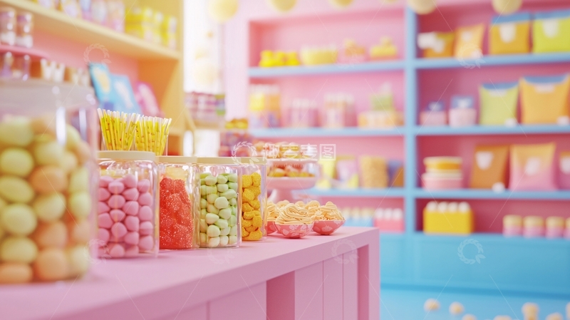 高清大图下载【趣麦麦图】粉色糖果店
