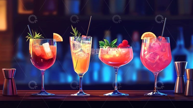 高清大图下载【趣麦麦图】酒吧调酒