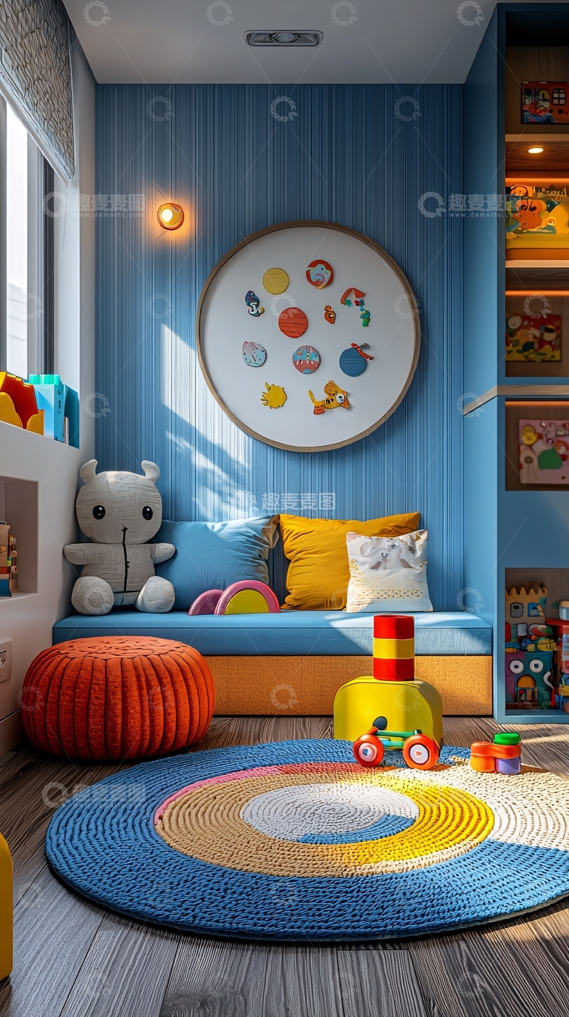 高清大图下载【趣麦麦图】儿童房角落阳光