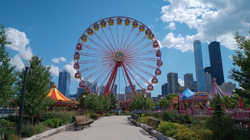 摩天轮城市景观