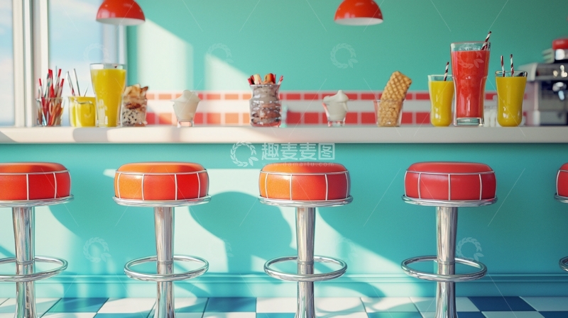 高清大图下载【趣麦麦图】小吃店的创意展示