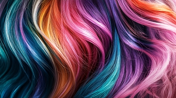 彩虹般绚丽的彩色秀发
