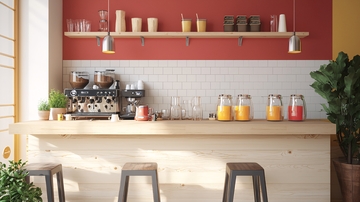 简约咖啡店吧台