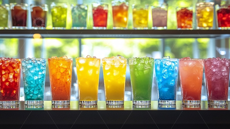 高清大图下载【趣麦麦图】彩虹色冰饮