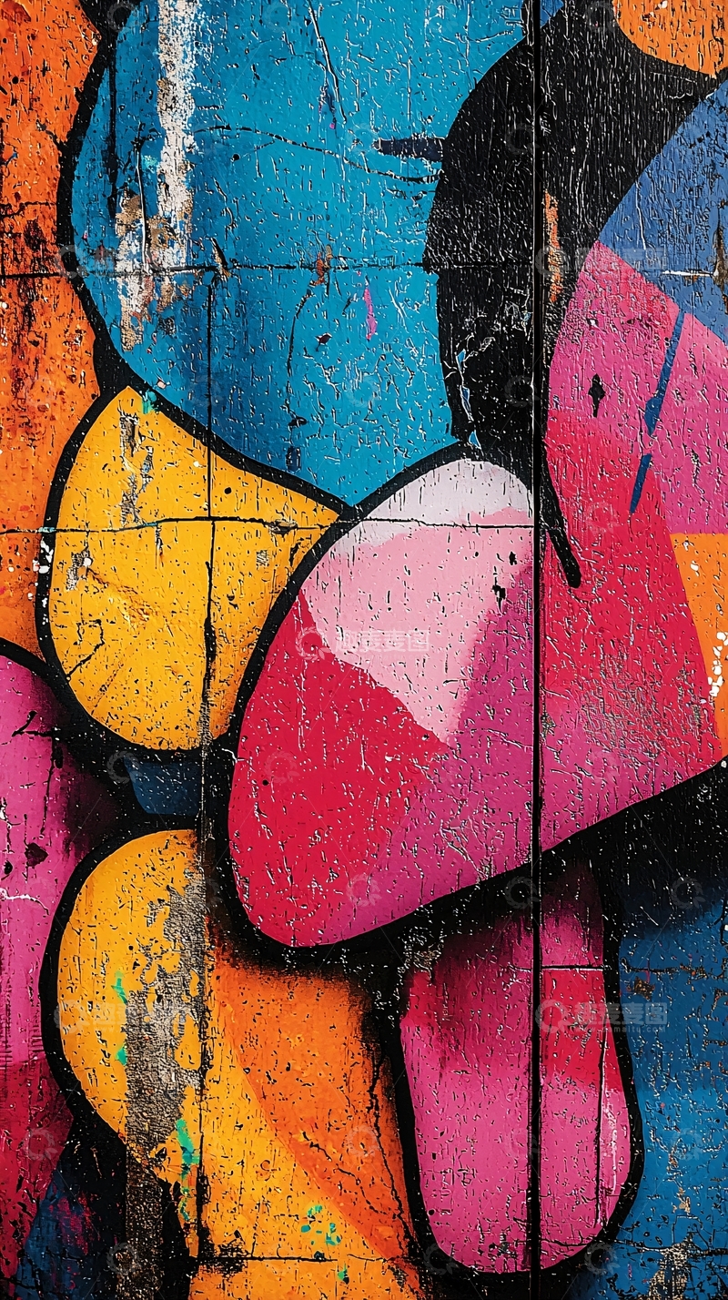 高清大图下载【趣麦麦图】色彩鲜艳的抽象涂鸦
