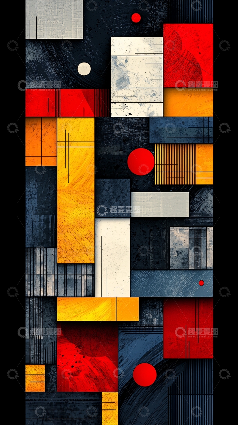 高清大图下载【趣麦麦图】几何色块艺术风格