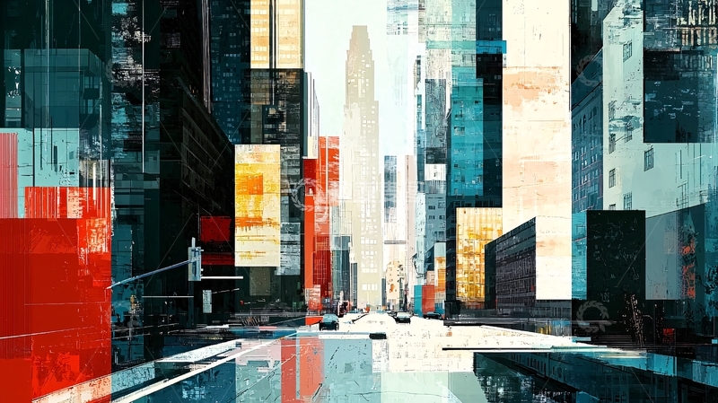 高清大图下载【趣麦麦图】抽象城市街道