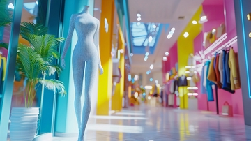 彩色潮流服装店