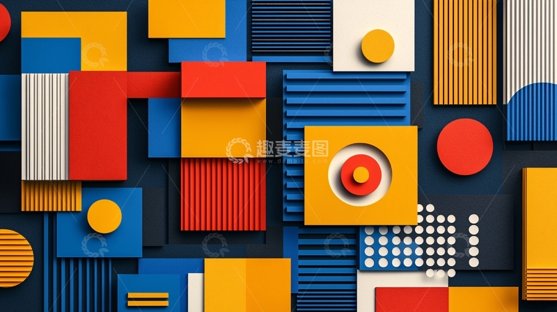 高清大图下载【趣麦麦图】抽象几何图形背景