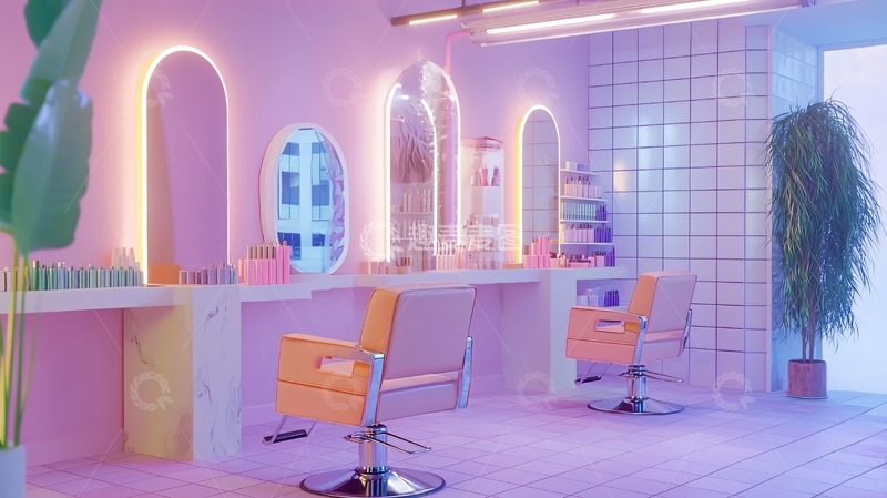 高清大图下载【趣麦麦图】粉色梦幻美妆店