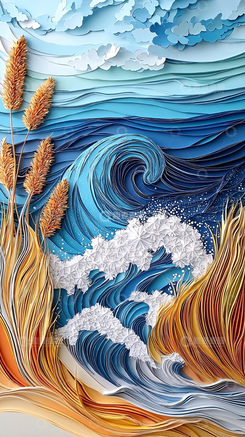 高清大图下载【趣麦麦图】波涛汹涌的海面