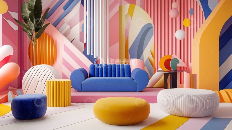 高清大图下载【趣麦麦图】抽象几何背景