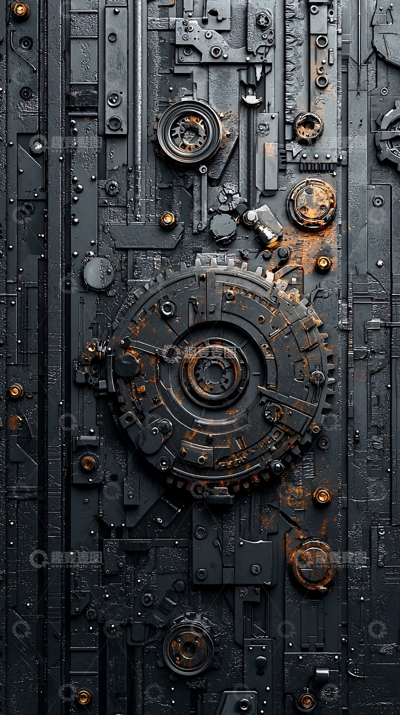 高清大图下载【趣麦麦图】复杂的金属机械结构