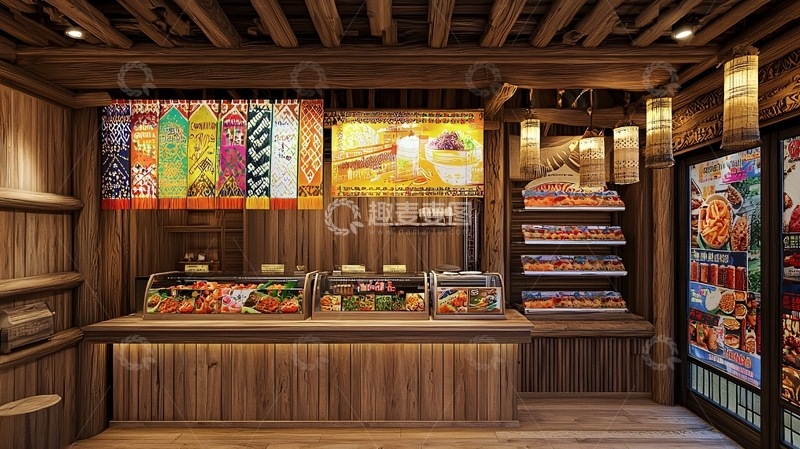 高清大图下载【趣麦麦图】木质结构小卖部