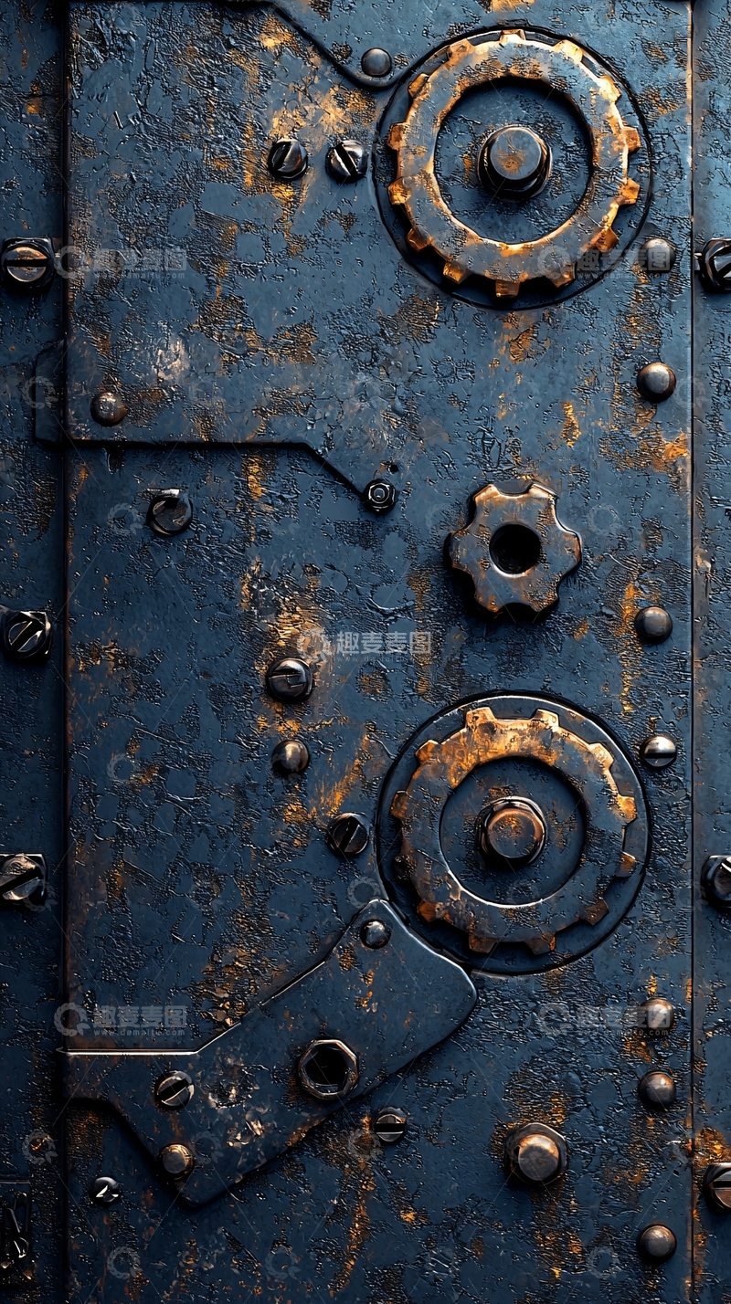 高清大图下载【趣麦麦图】金属质感生锈机械装置
