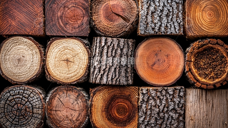 高清大图下载【趣麦麦图】树木年轮截面木纹特写