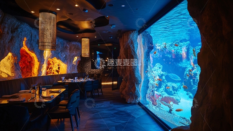 高清大图下载【趣麦麦图】水族馆餐厅室内设计