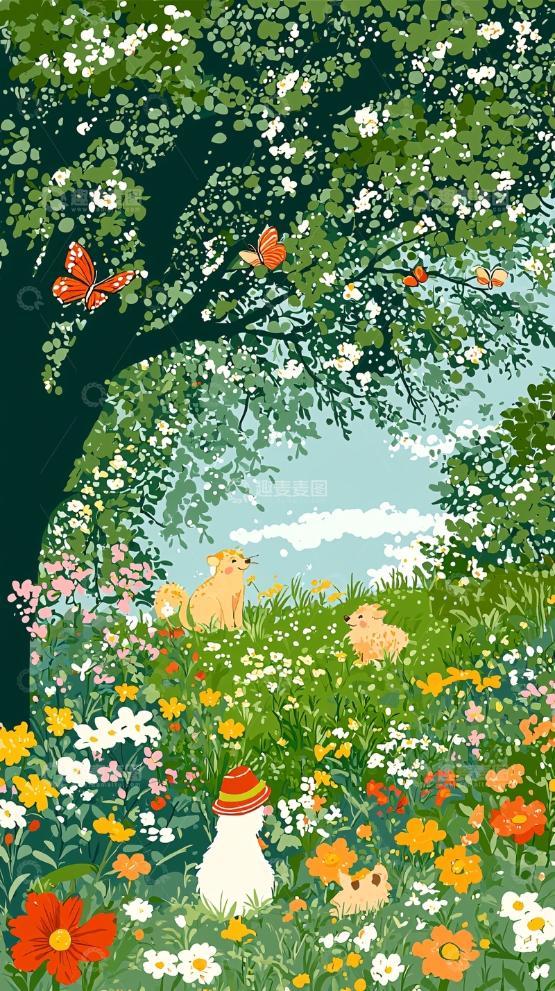 高清大图下载【趣麦麦图】春意盎然的田园风景