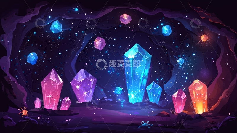 高清大图下载【趣麦麦图】梦幻水晶洞穴