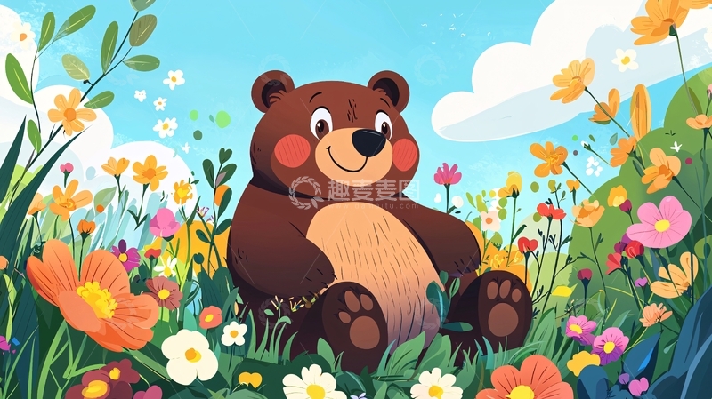 高清大图下载【趣麦麦图】卡通熊