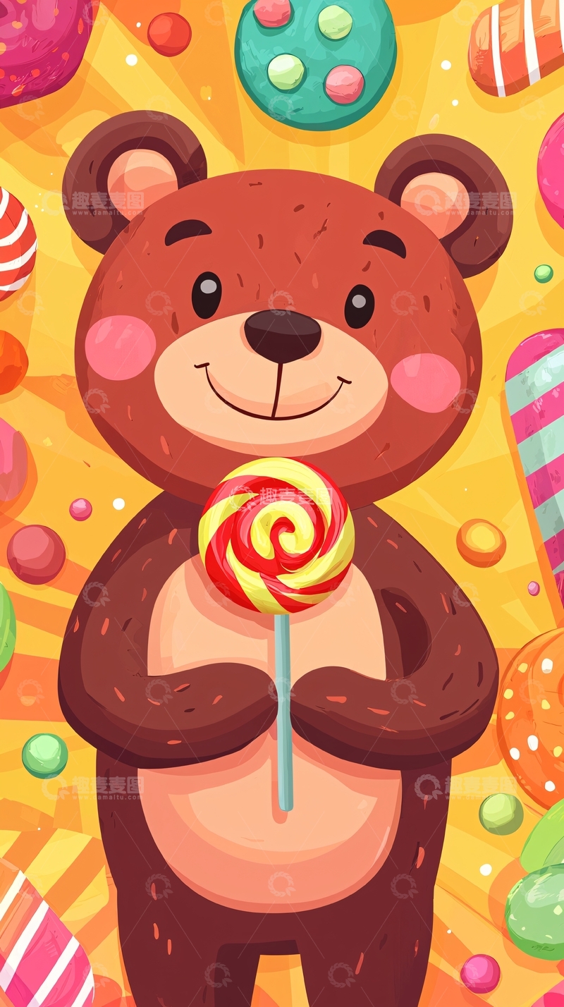 高清大图下载【趣麦麦图】可爱卡通小熊6