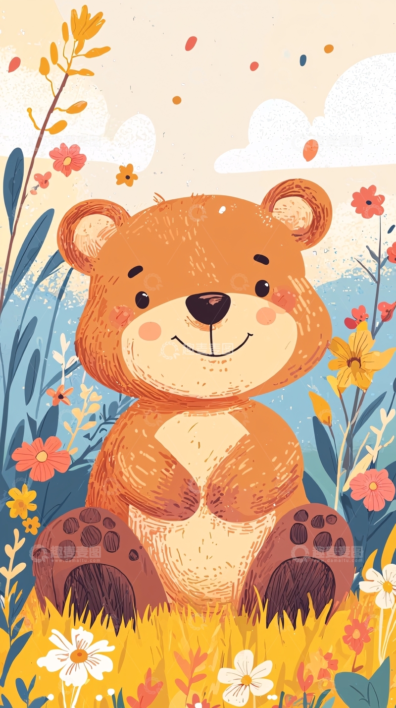 高清大图下载【趣麦麦图】可爱卡通小熊8