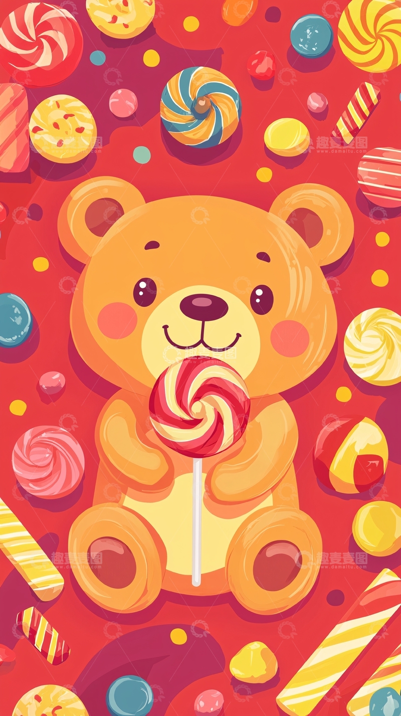 高清大图下载【趣麦麦图】卡通小熊