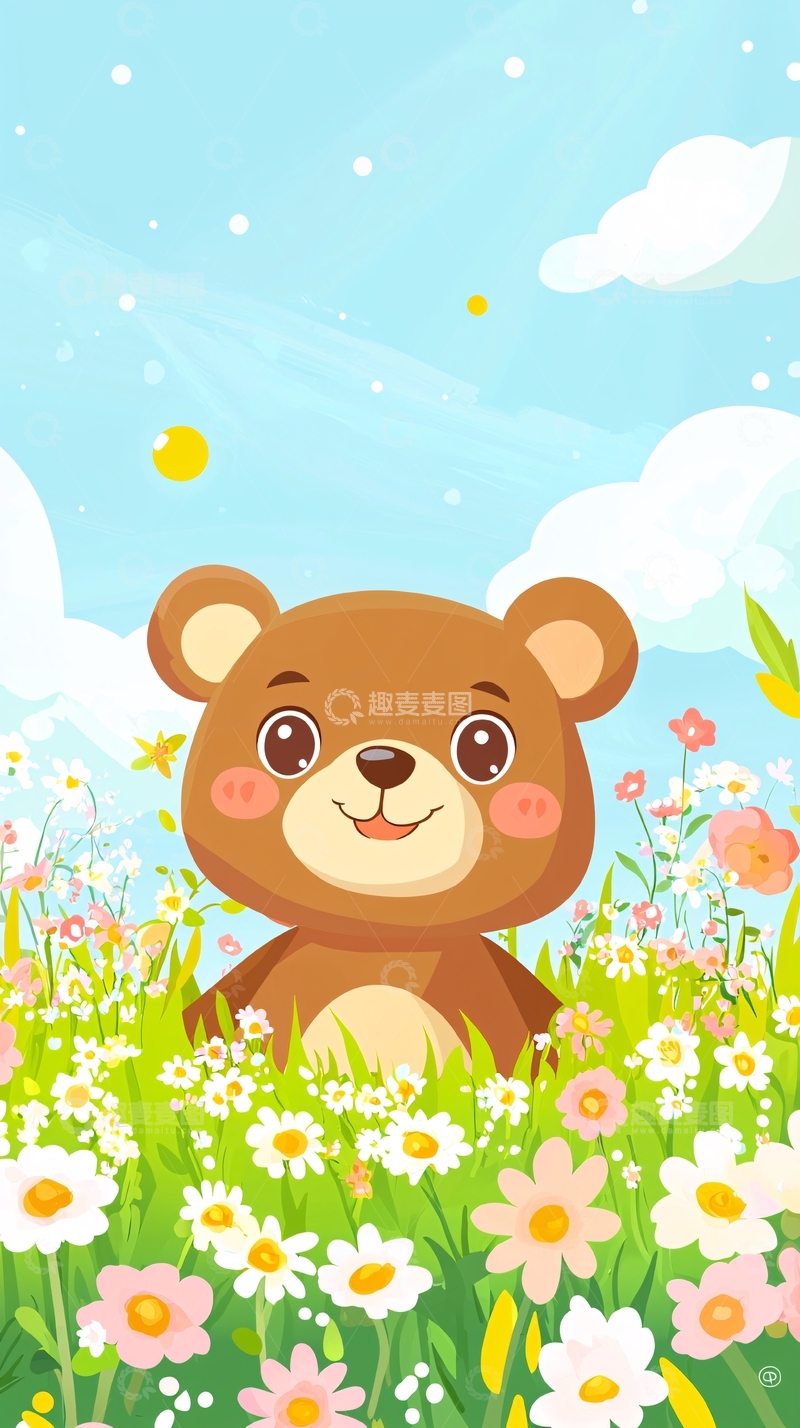 高清大图下载【趣麦麦图】卡通小熊