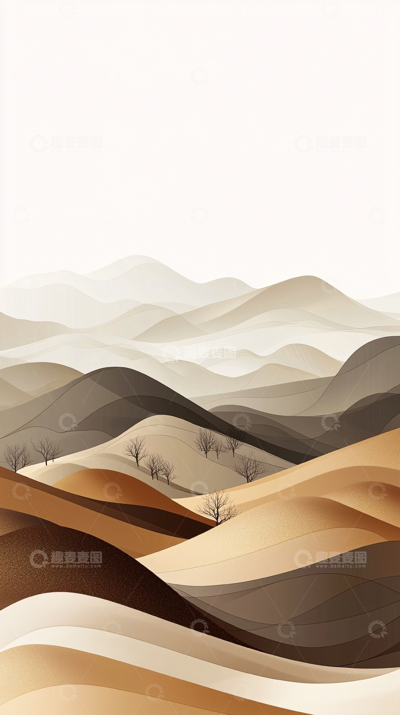 高清大图下载【趣麦麦图】层峦叠嶂的抽象山脉