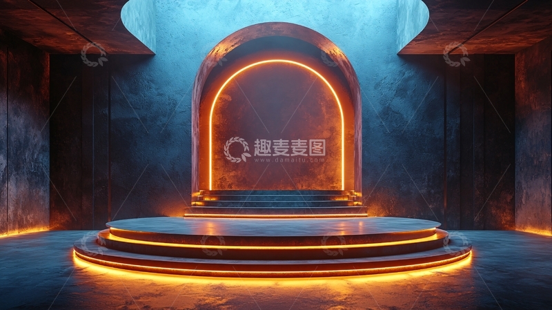 高清大图下载【趣麦麦图】未来感舞台