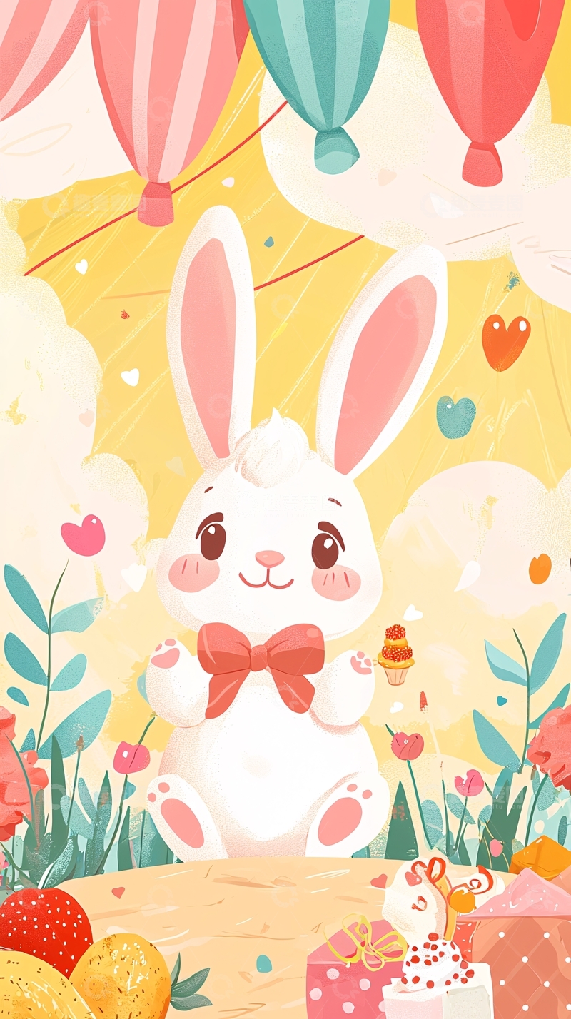 高清大图下载【趣麦麦图】可爱卡通小兔子