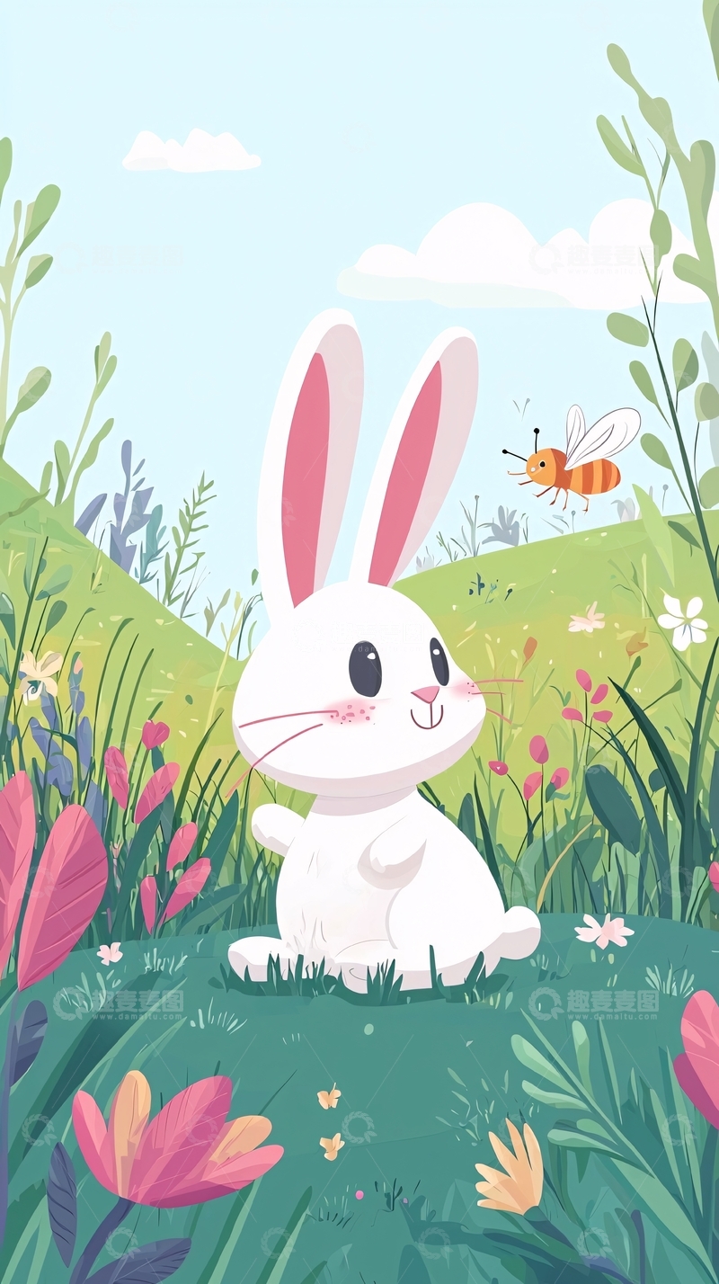 高清大图下载【趣麦麦图】可爱白兔