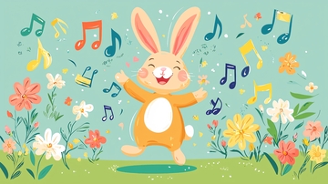 快乐跳舞的小兔子