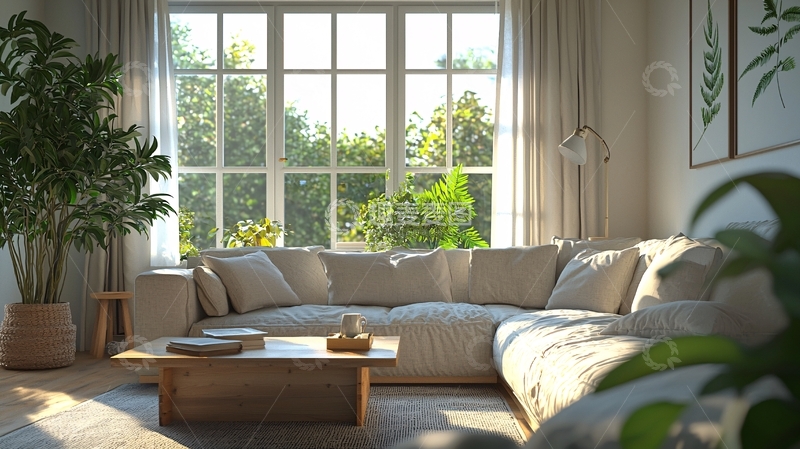 高清大图下载【趣麦麦图】明亮客厅沙发