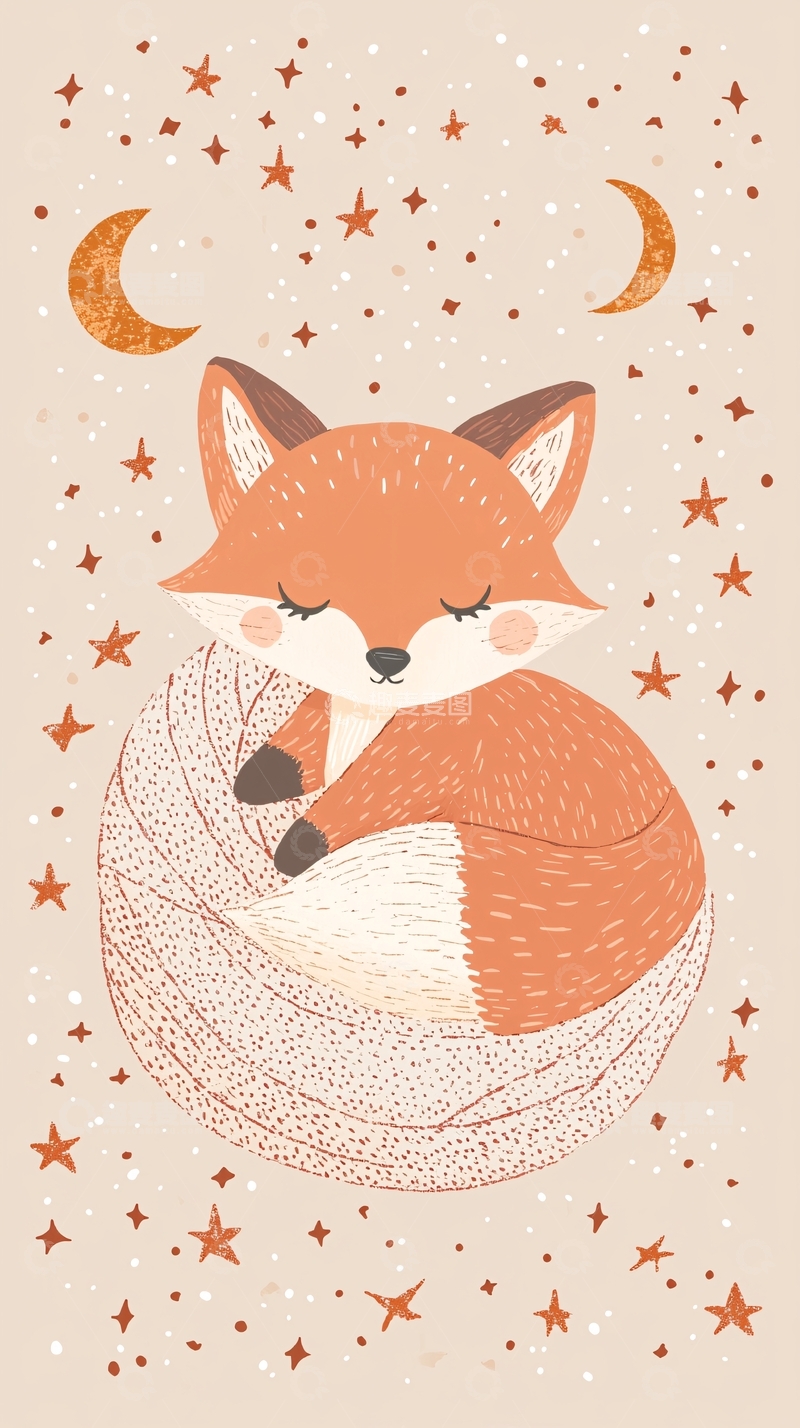高清大图下载【趣麦麦图】睡觉的小狐狸