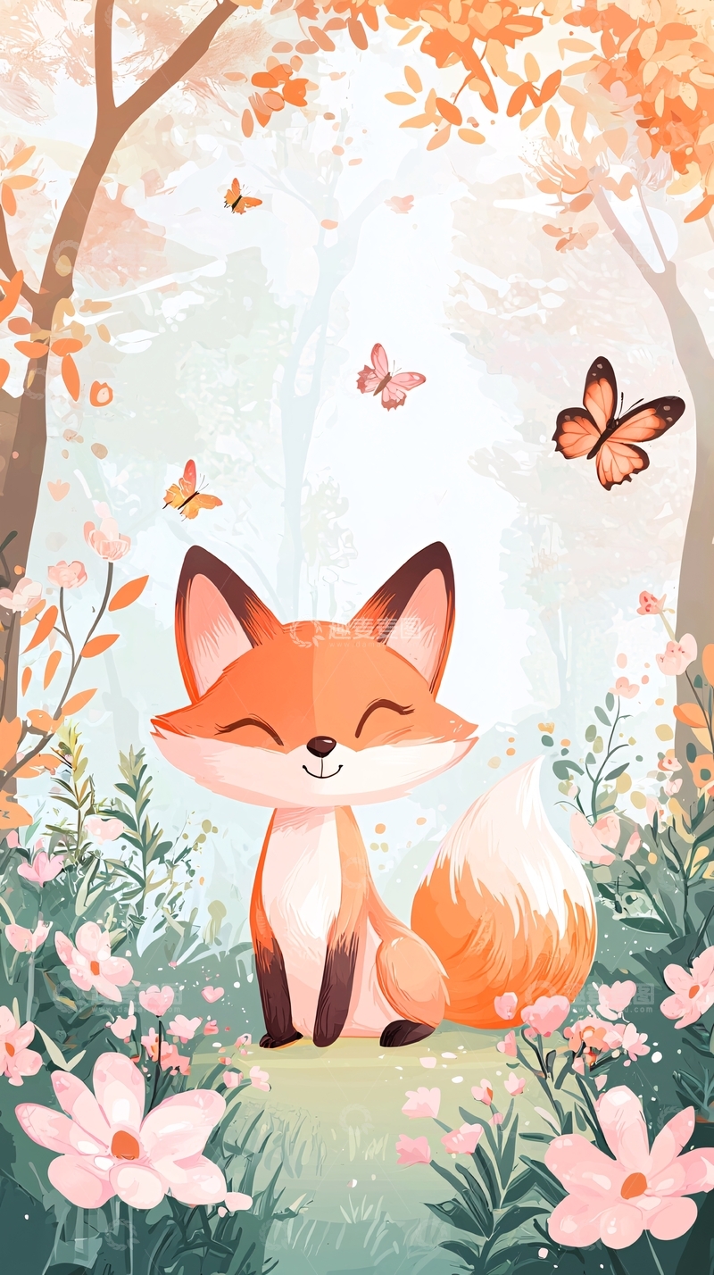 高清大图下载【趣麦麦图】森林小狐狸