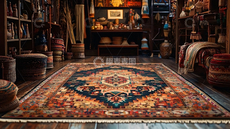 高清大图下载【趣麦麦图】波西米亚风物品丰富的房间