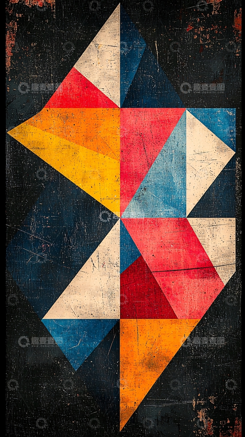 高清大图下载【趣麦麦图】抽象几何图形艺术画