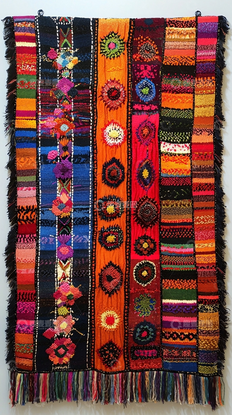 高清大图下载【趣麦麦图】色彩鲜艳的民族风挂毯