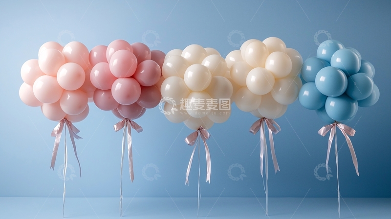 高清大图下载【趣麦麦图】多种颜色的气球组合