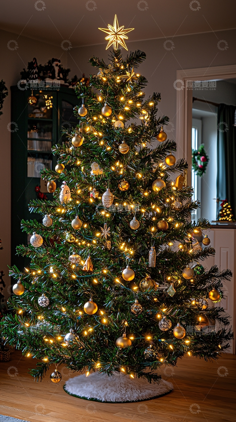高清大图下载【趣麦麦图】装饰精美的圣诞树