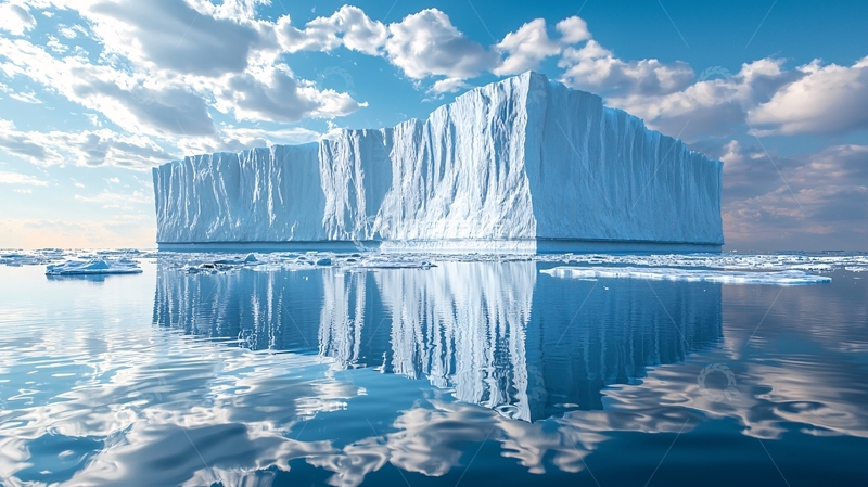 高清大图下载【趣麦麦图】冰山在海面上漂浮