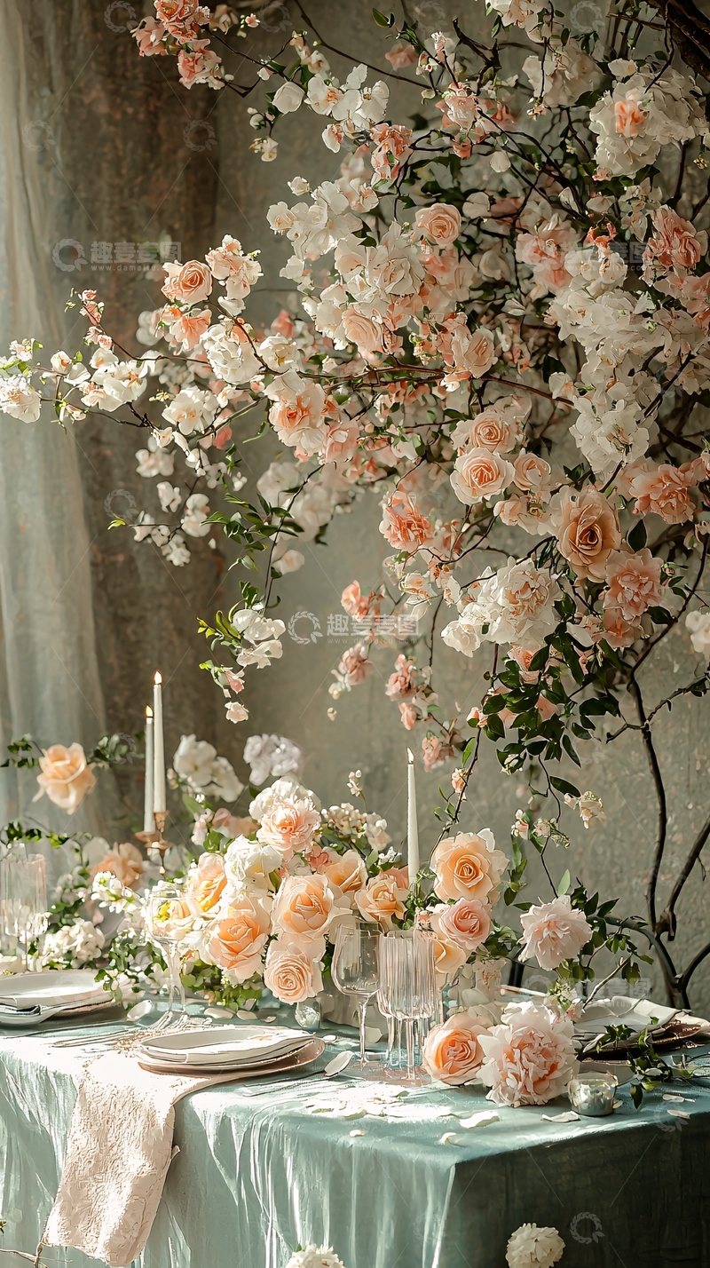 高清大图下载【趣麦麦图】淡雅花卉桌面装饰
