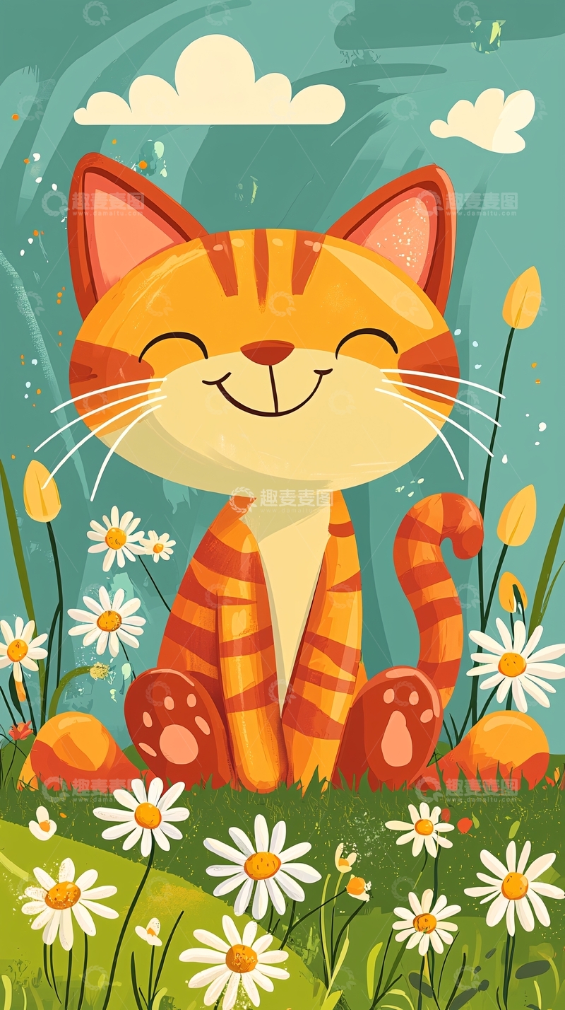 高清大图下载【趣麦麦图】快乐的橘色猫咪