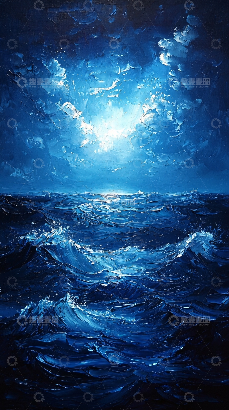 高清大图下载【趣麦麦图】波涛汹涌的海面