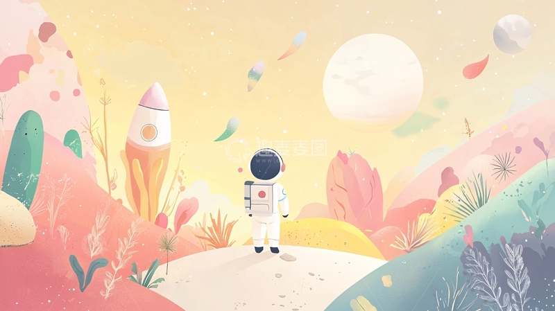 高清大图下载【趣麦麦图】太空宇航员