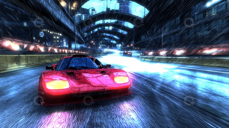 高清大图下载【趣麦麦图】未来都市赛车