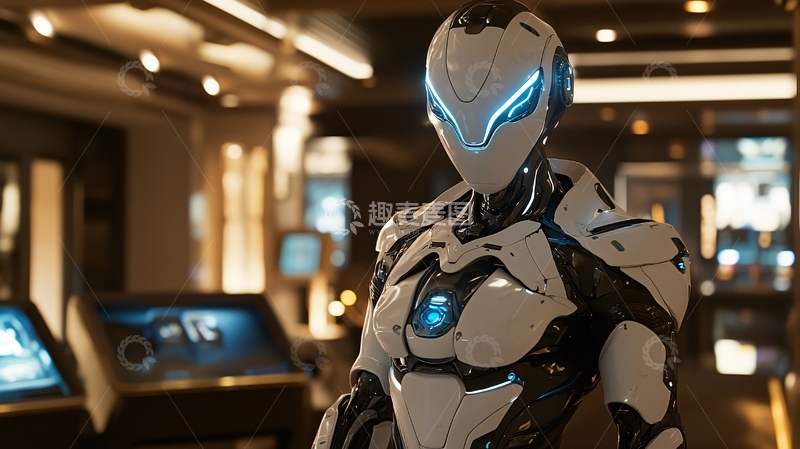 高清大图下载【趣麦麦图】未来科技感机器人